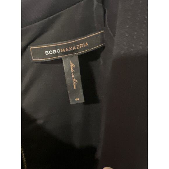 BCBGMaxazria Black Stripe Fitted Dress, Size 6, KB435 - Picture 4 of 4